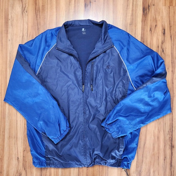 Men's Large Vintage Starter Jacket Windbreaker Midnight Navy - Picture 1 of 10